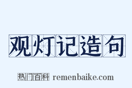 观灯记造句是什么意思的图片
